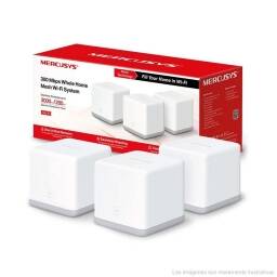 EXTENSORES DE WIFI TIPO MESH MERCUSYS HALO S3 + RJ45 + 3 NODOS