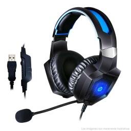 AURICULARES GAMER HP STEREO H320 LUZ AZUL PC XBOX PS4