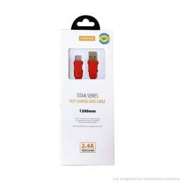 CABLE USB CON PUNTA TIPO C 2.4 A JOYROOM TITAN ROJO