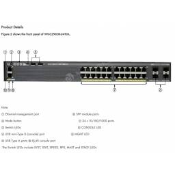 CISCO CATALYST 2960-X SERIES 24 PUERTOS GIGABIT + 4 GIGABIT SFP RACKEABLE