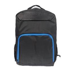 MOCHILA RIPCOLOR NEGRA CON AZUL SOPORTA LAPTOPS 15.6