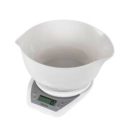 BALANZA COCINA DIGITAL CON BOWL BLANCA HASTA 5KG