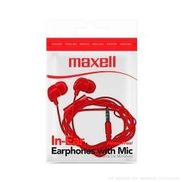Auriculares con micrófono in- ear Maxell / Rojo