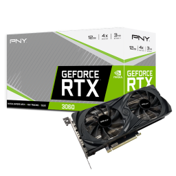 Tarjeta de Video PNY NVIDIA GeForce RTX 3060 Dual Fan Edition / 12 GB VRAM / 192 Bit / GDDR6