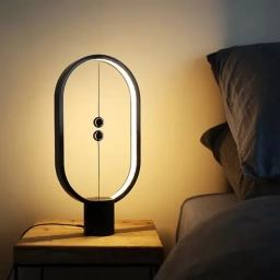 Lampara veladora Magntica  9W Conexin USB C  Luz Clida  Roja o Negra