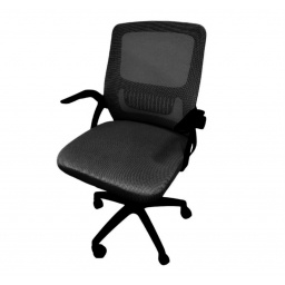 Silla de oficina Trent Negra con posabrazos
