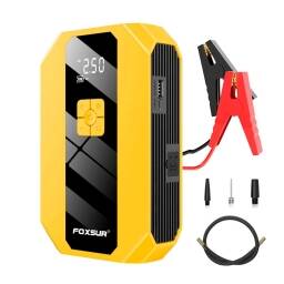 Inflador portatil + arrancador de Emergencia recargable FOXSUR  Power Bank  Vehiculos  Inflables  Luz
