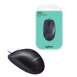 Mouse Logitech M100 �ptico Negro