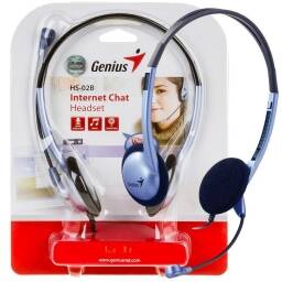 AURICULARES ESTEREO CON MICROFONO ESTILO VINCHA GENIUS HS-02B CONECTOR INDEPENDIENTE