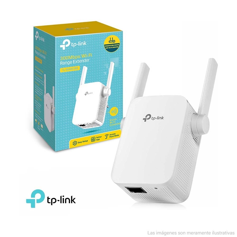 EXTENSOR DE WIFI CON RJ45 TPLINK 300MBITS + TLWA855RE + WPS RANGE