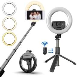 Aro de luz / Selfie stick / Bluetooth / Trípode con luz de anillo /  LED 5"